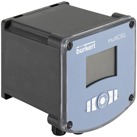 Bürkert's multiCELL Transmitter/Controller type 8619 with new housing and optional 110/230 VAC supply