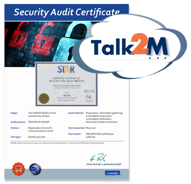 eWON® Talk2M is ISECOM STAR Security Certified