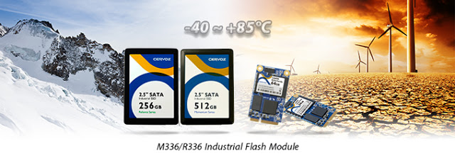 Cervoz M336/R336 Powerguard SSD/mSATA Supports Wide Operating Temperature Range Now