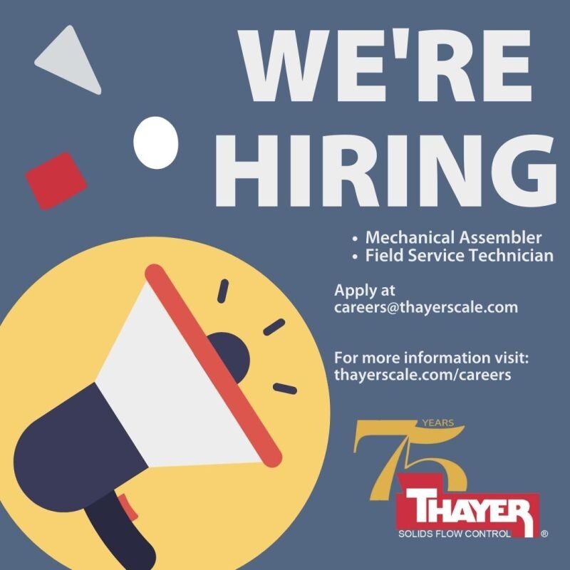 Job Offers by Thayer Scale-Hyer Industries, Inc.: Mechanical Assembler and Field Service Technician