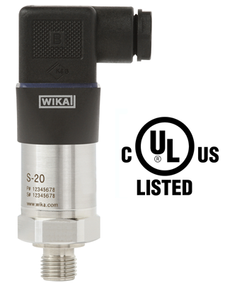 WIKA’s New S-20 Pressure Transmitter is UL listed