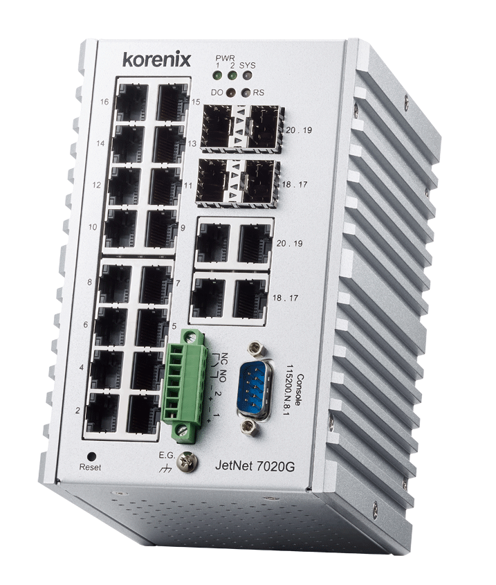 Korenix launches New Industrial Gigabit Ethernet L3 Switch JetNet 7020G