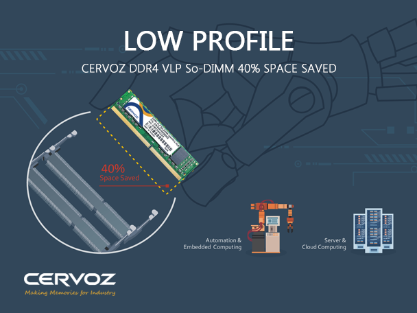 The Smallest Industrial Memory Module - Cervoz DDR4 Very Low Profile SO-DIMM