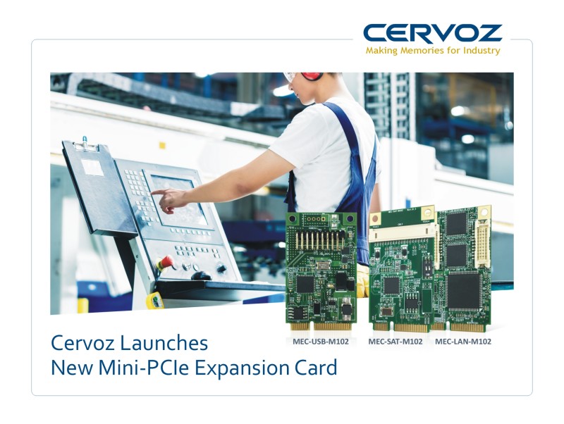 Cervoz Launches New Mini-PCIe Expansion Card