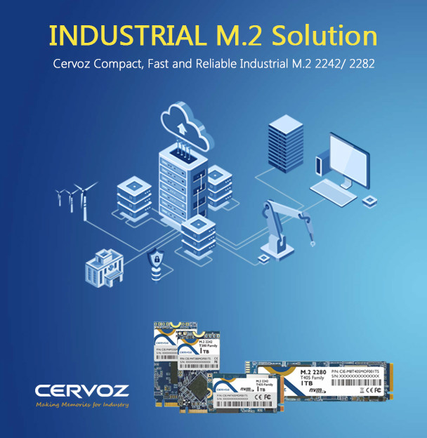 Cervoz Compact, Fast and Reliable Industrial M.2 Solution