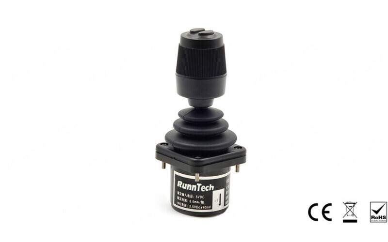 RunnTech 3 Axis Hall Effect Compact Fingertip Joystick for Boat and Vessel Control System Panel