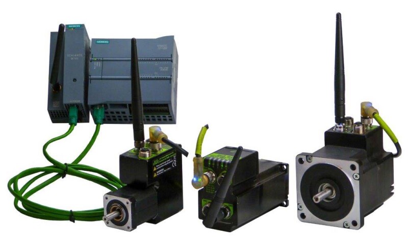 Integrated Steppermotor with Wireless Industrial Ethernet – Profinet, EtherNet/IP or ModbusTCP/UDP – for all JVL’s ServoStep™ Motors