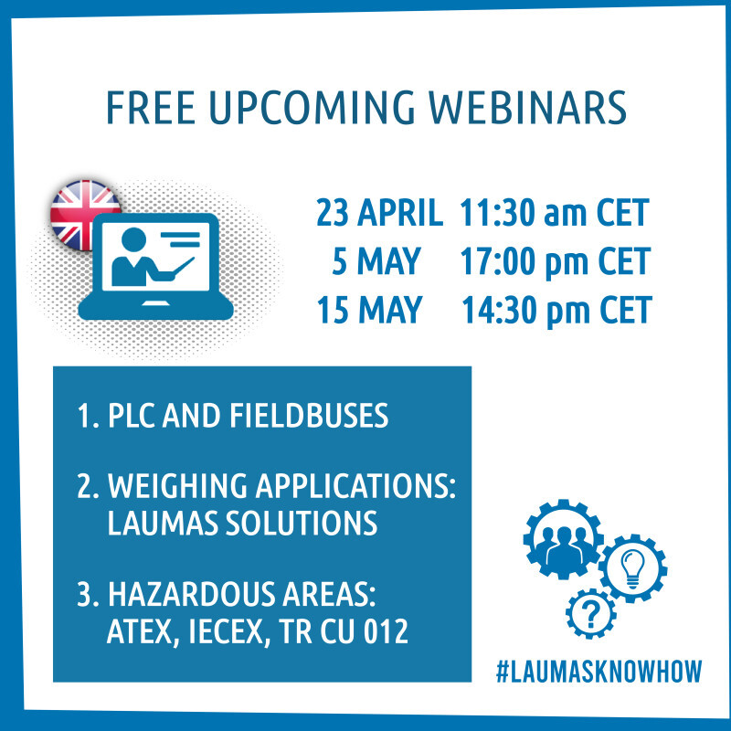 LAUMAS Webinars: Fieldbuses, Weighing Applications, Hazardous Areas