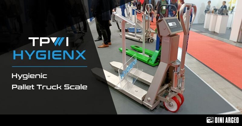 Dini Argeo TPWI Hygienx, the Stainless Steel Pallet Truck Scale Fully Washable and Sanitazable