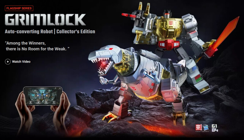 New Transformers Grimlock Auto-Converting Robot - Flagship Collector's Edition by Robosen and Hasbro