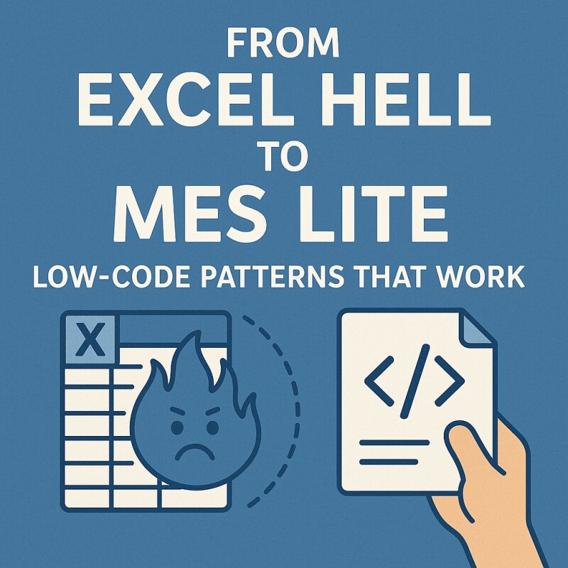 From Excel Hell to MES Lite: Low-Code Patterns That Work