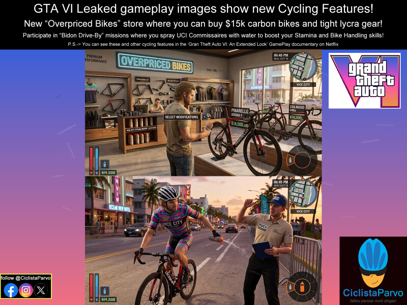 GTA VI Leaked gameplay images show new Cycling Features!