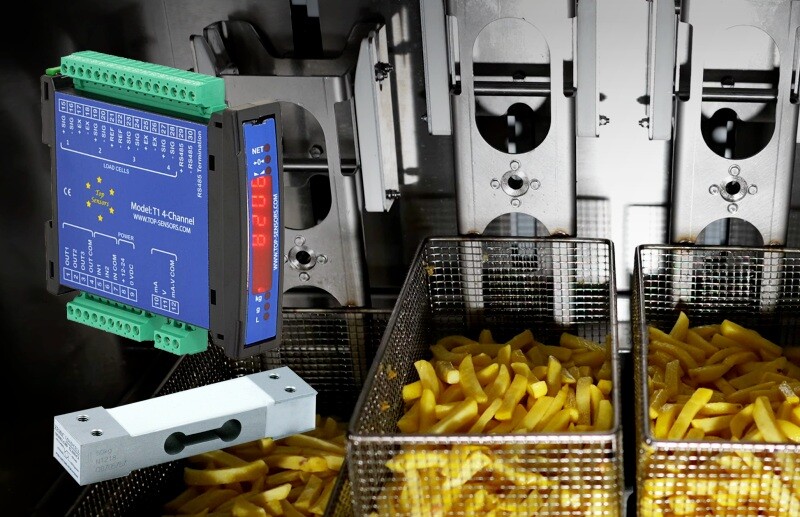 Automated frying system with integrated Zemic weighing solution
